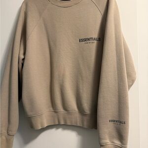 Essentials Men’s Crewneck Sweatshirt in Beige